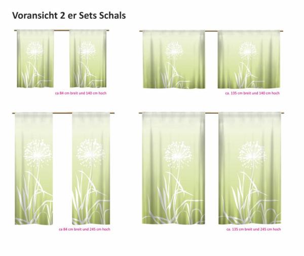 Ösenschal bedruckt modern Allium 24 -  Apfel